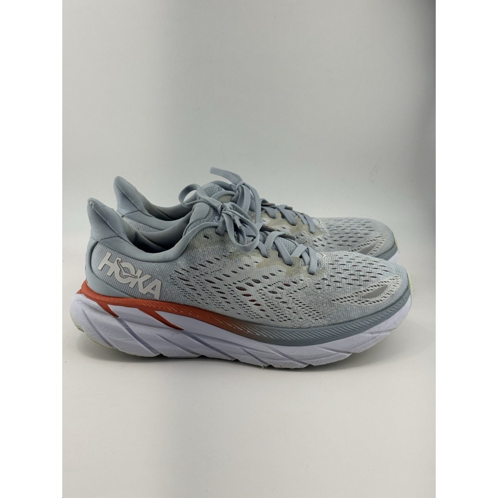Hoka One One Clifton 8 Womens Shoes Gray Running Walking Sneaker Sz 7.5 B